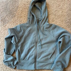 all in motion muted aqua zip-up hoodie